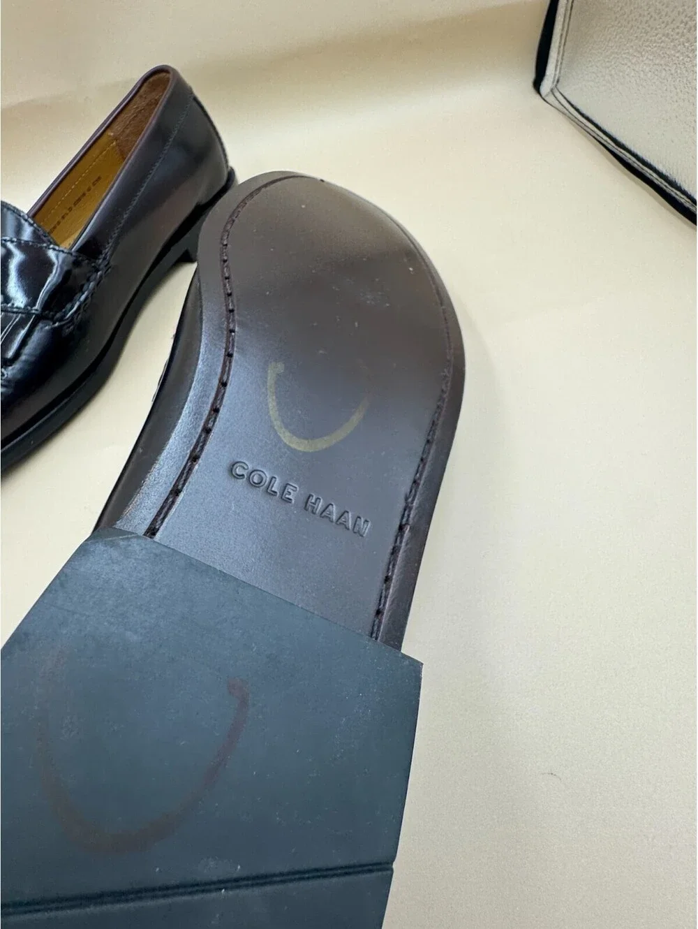 Cole Haan Mens Kilty Loafers Pinch Buckle Mohagany Leather Monk Strap Size 9.5 D